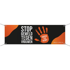Orange the World-Banner – schwarz
