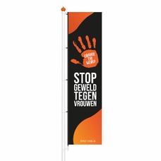 Orange the World-Banner – schwarz