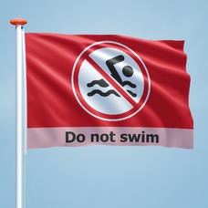 Warnflagge Nicht schwimmen