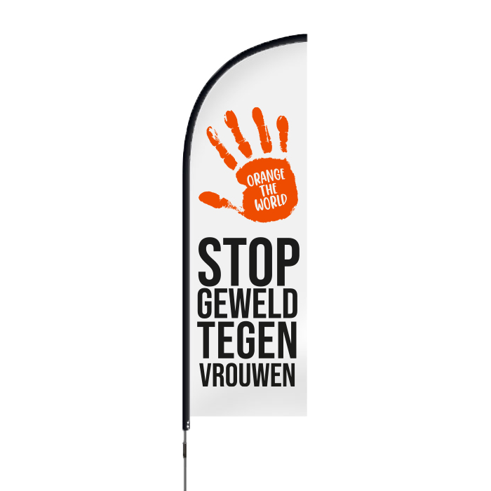 Orange the World Strandflagge – weiß