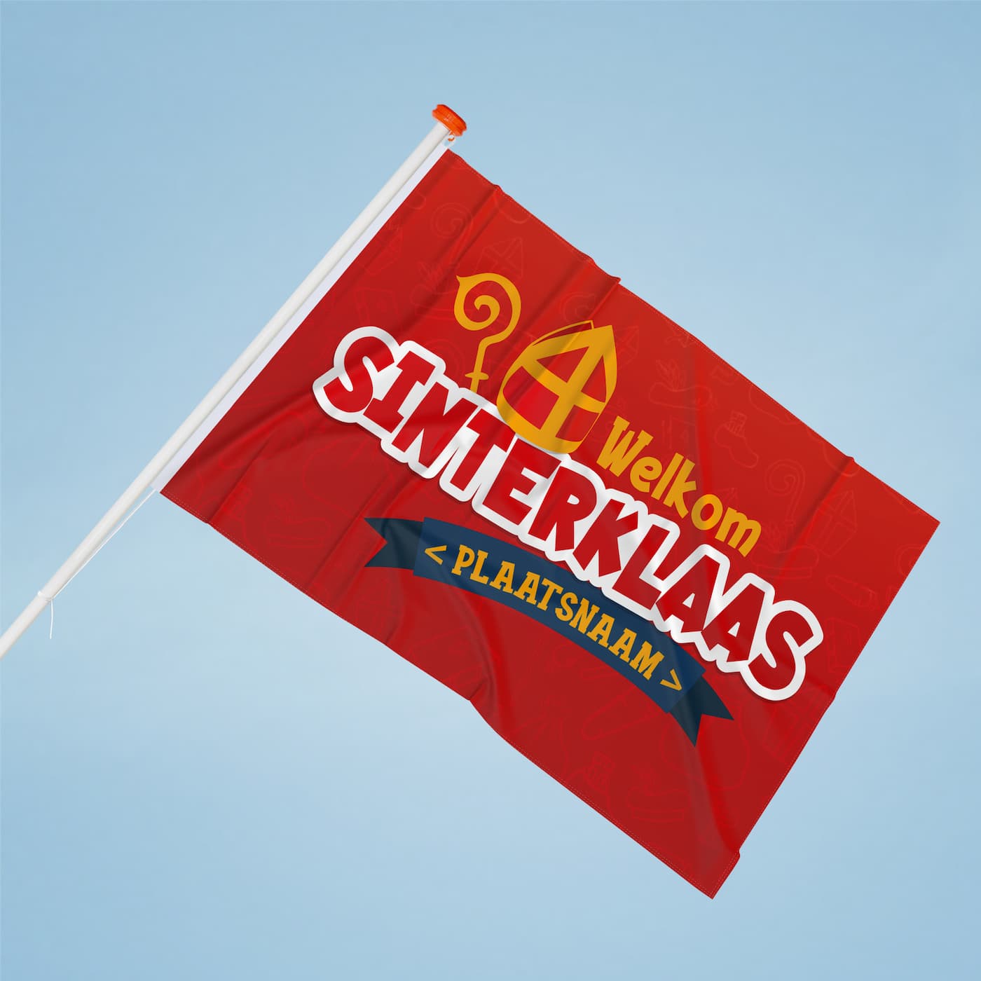 Dorf-Stadt mit Sinterklaas-Flagge